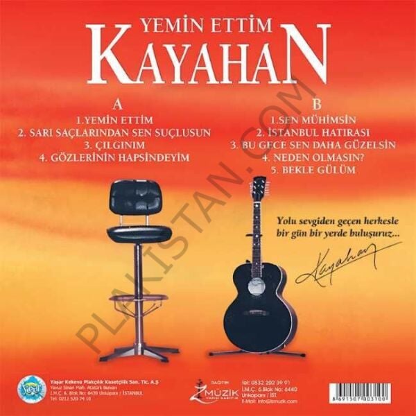Kayahan - Yemin Ettim Yeni Baskı