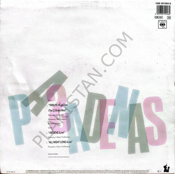 The Pasadenas – Tribute LP PLAK