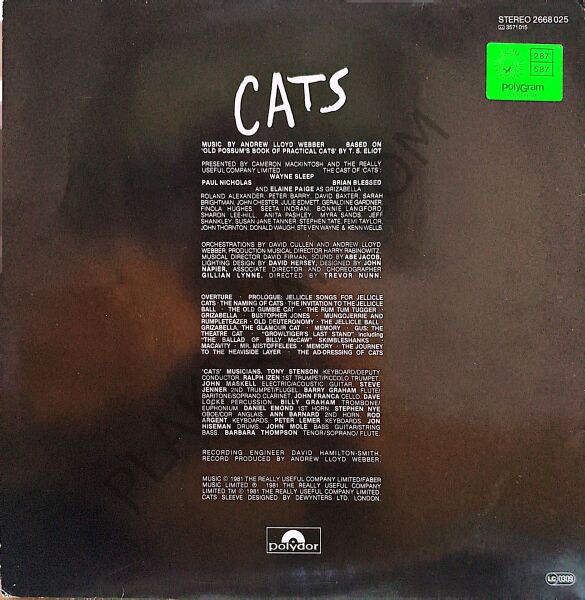 Cats Müzikali 2 LP PLAK
