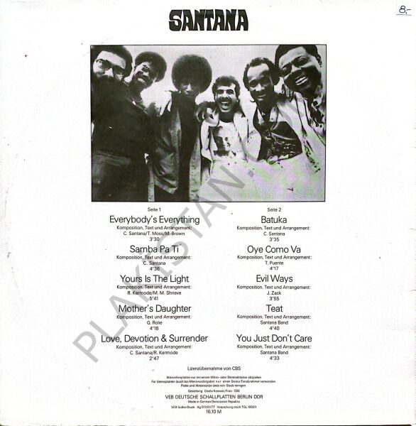 Santana LP PLAK