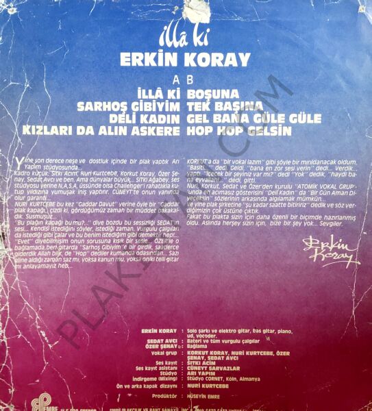 Erkin Koray İlla ki Longplay