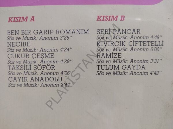 Çingene Oyun Havaları Türkola Alman baskı PLAK