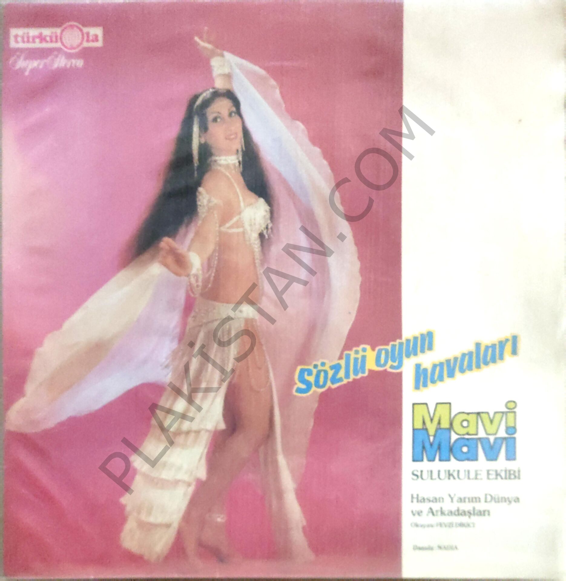 Sözlü Oyun Havaları Mavi Mavi Türkola Alman baskı LP PLAK