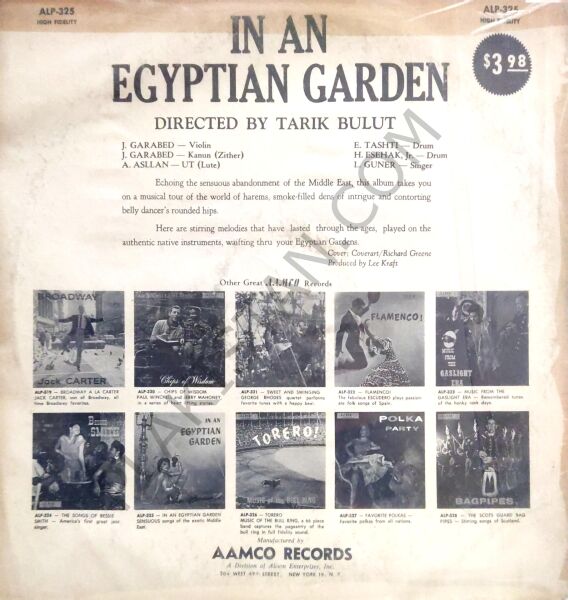 On An Egyptıan Garden American baskı longplay