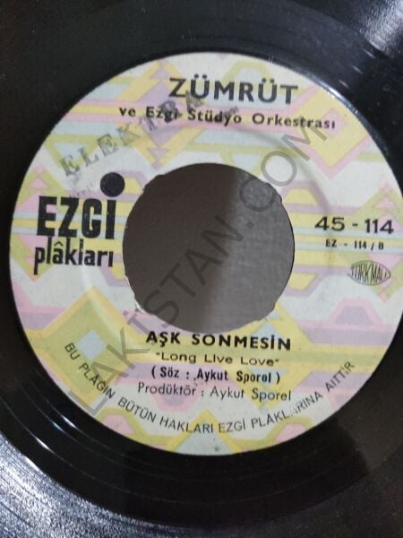 Zümrüt - Bu benim şarkım 45lik PLAK