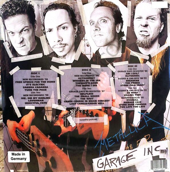 METALLICA – Garage Inc. (Limited Edition FADE TO BLUE VINYL) 3LP PLAK