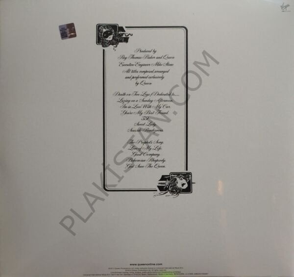 QUEEN - A NIGHT AT THE OPERA LP PLAK