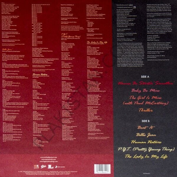 Michael Jackson Thriller (Picture Disc) LP PLAK