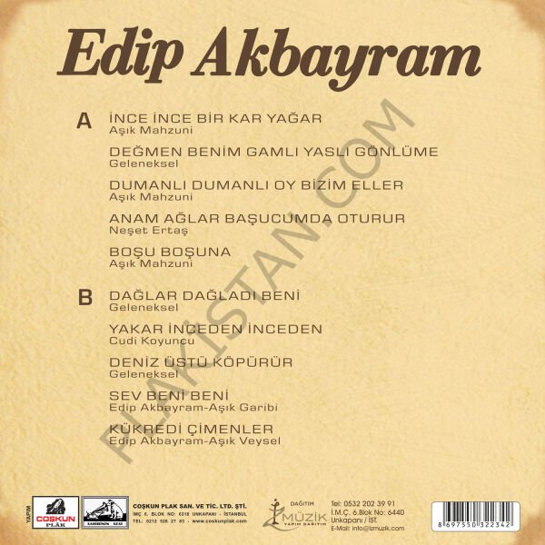 Edip Akbayram - En İyileriyle LP PLAK