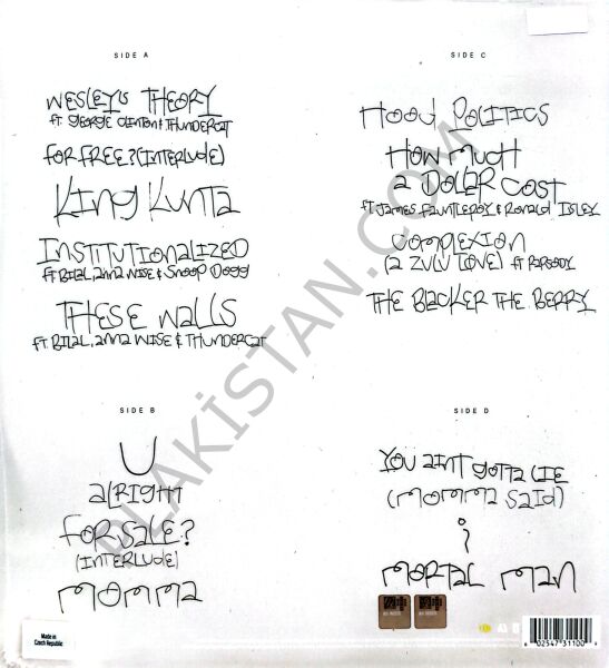 Kendrick Lamar To Pimp A Butterfly LP PLAK