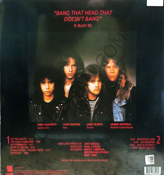 METALLICA - KILL 'EM ALL LP PLAK