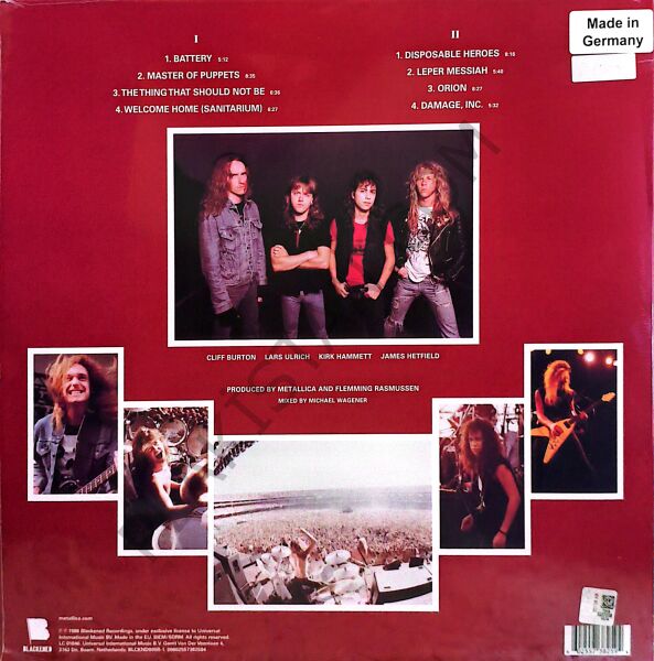 Metallica - Master of Puppets LP PLAK