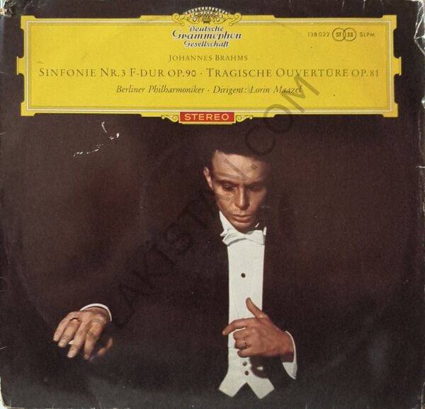 Johannes Brahms, Lorin Maazel, Berliner Philharmoniker – Sinfonie Nr. 3 F-Dur Op. 90 - Tragische Ouvertüre Op. 81 LP PLAK
