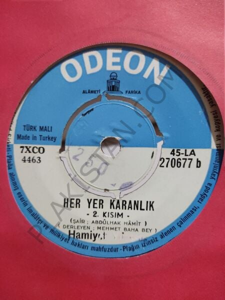 Hamiyet Yüceses - Her Yer Karanlık 45lik PLAK
