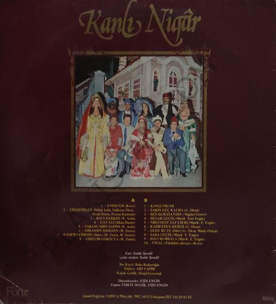 Kanlı Nigar Müzikal LP