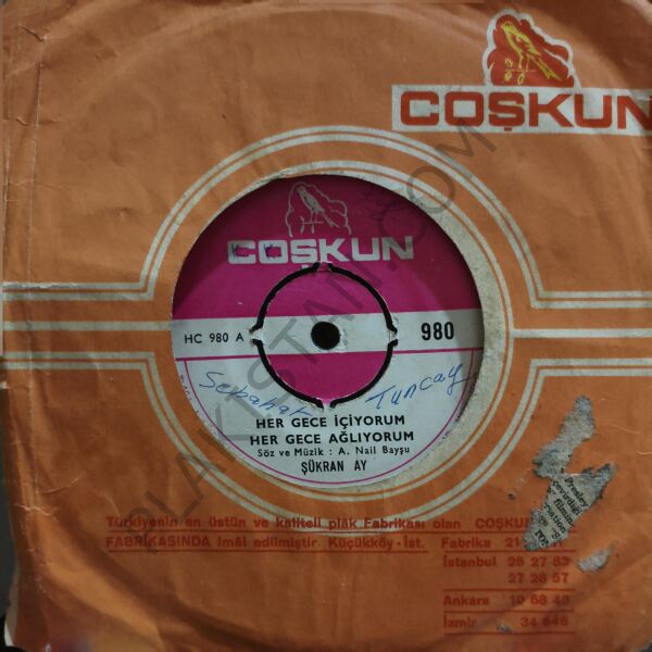 Şükran ay - Sevemedim Kara gözlüm 45 LİK PLAK