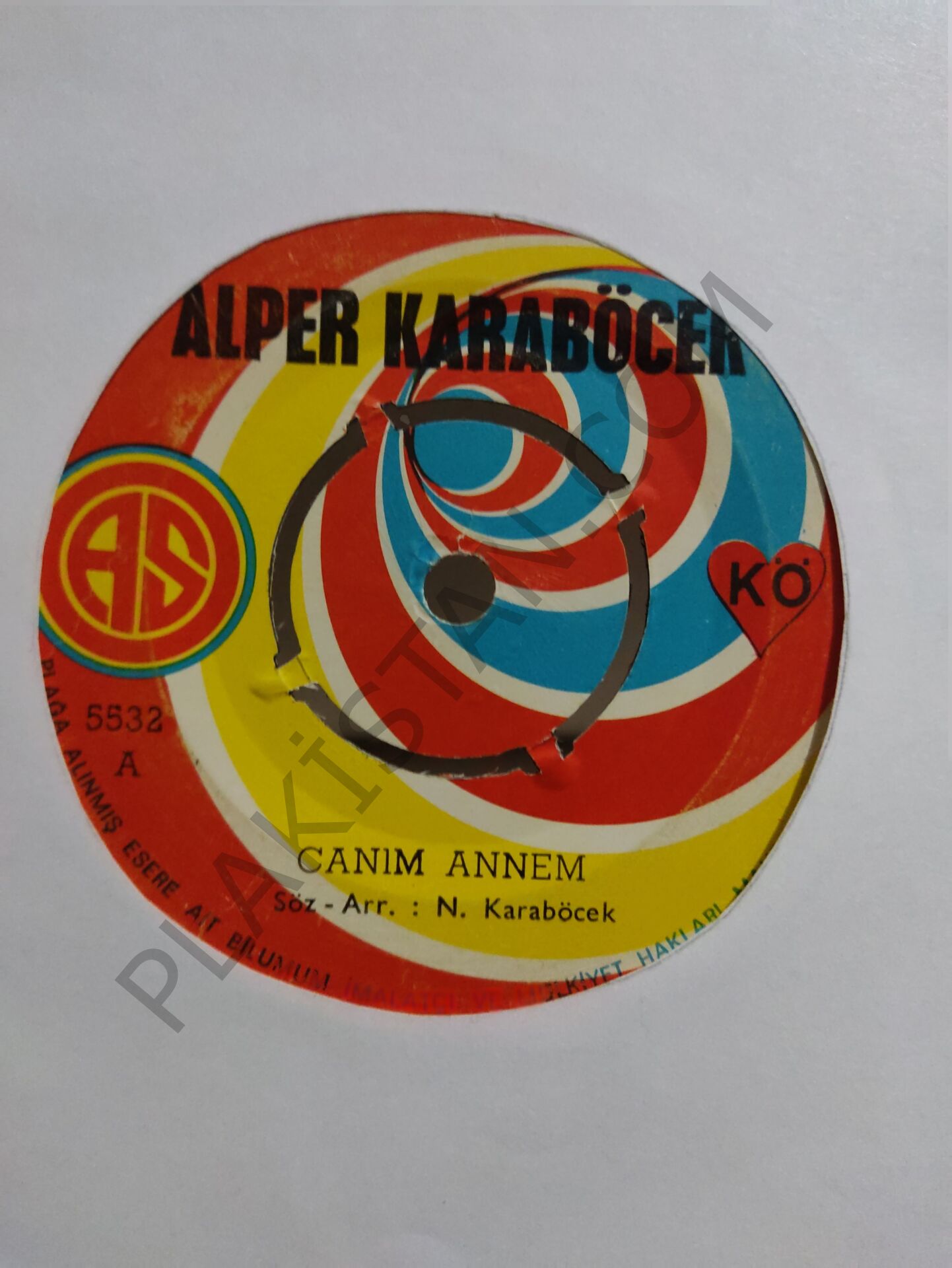 Alper Karaböcek Canım Annem 45lik PLAK