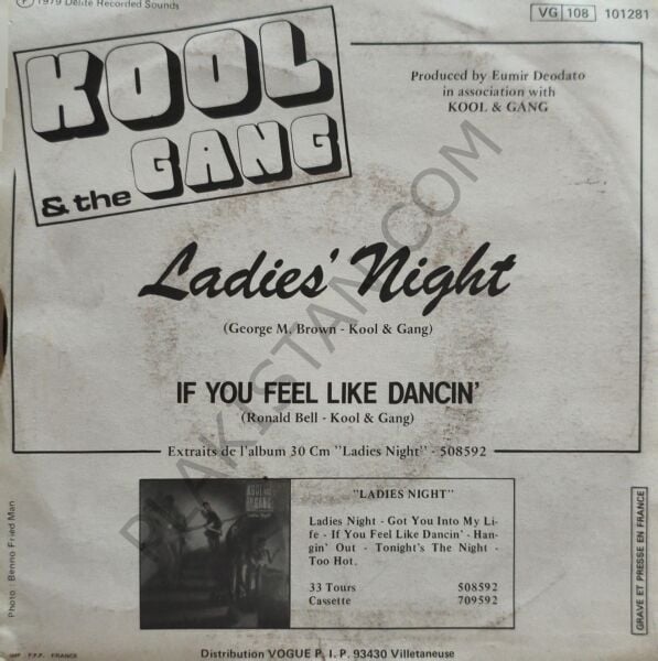 Kool & The Gang – Ladies Night / If You Feel Like Dancin' 45 LİK PLAK