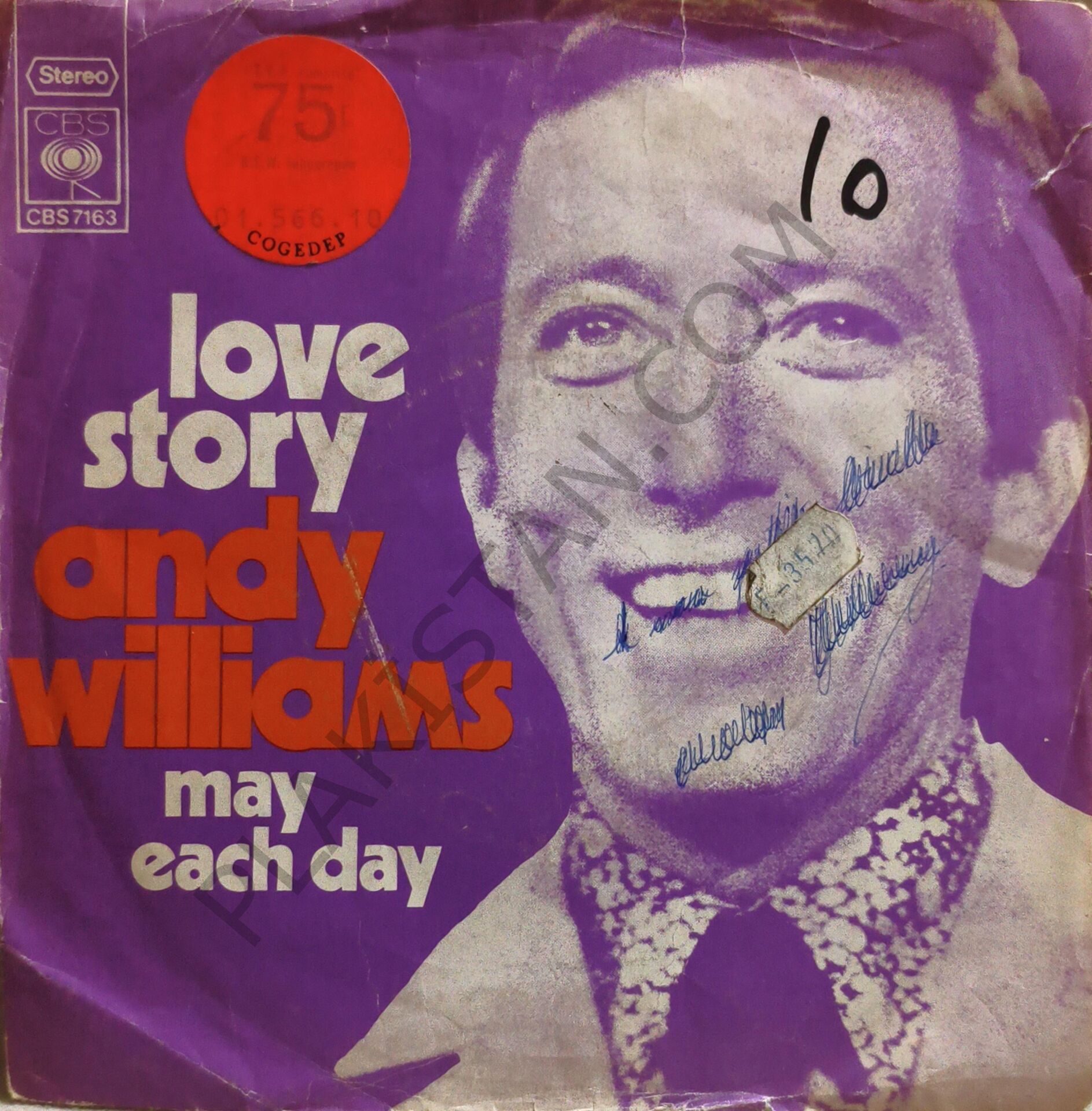 Andy Williams – Love Story / May Each Day 45 LİK PLAK