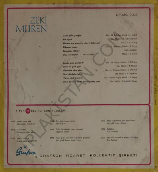 Zeki Müren Grafson 7038 LP