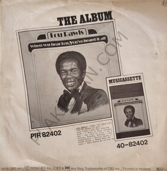Lou Rawls – Lady Love / Not The Staying Kind 45 LİK PLAK