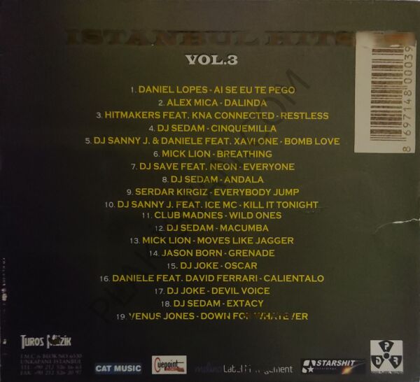 ISTANBUL HITS ( DANIEL LOPES ALEX RICA MICK LION ) TÜRKİYE BASIM CD ALBÜM