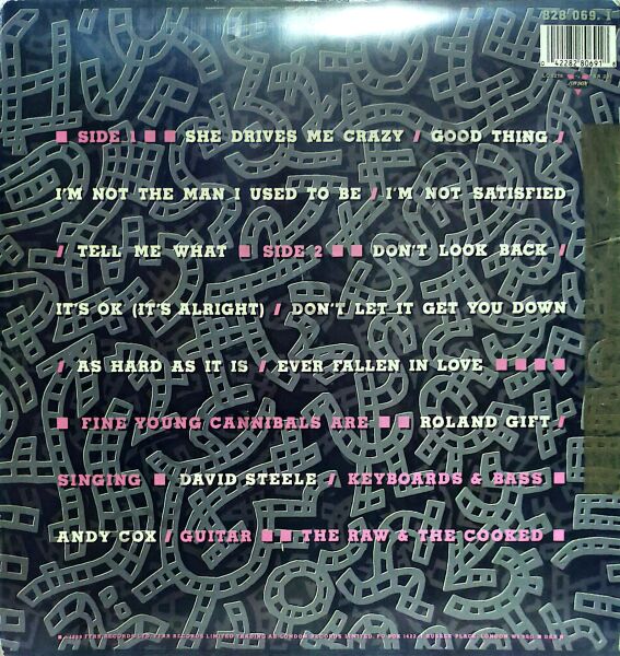 Fine Young Cannibals – The Raw & The Cooked LP PLAK