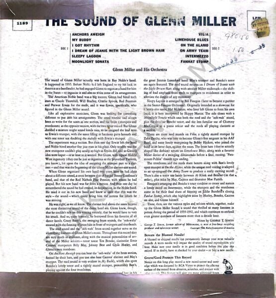 Glenn Miller And His Orchestra – The Sound Of Glenn Miller LP PLAK