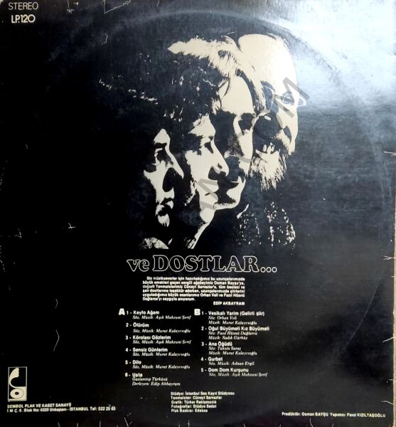 Edip Akbayram Ve Dostlar 1985 LP