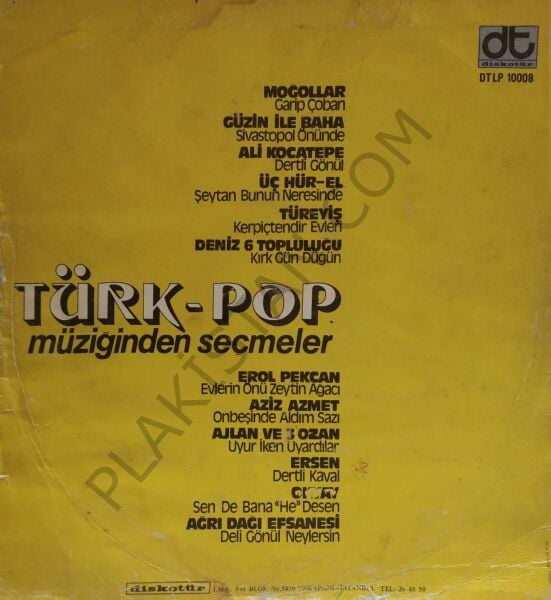 Türk Pop Müziğinden Seçmeler LP PLAK
