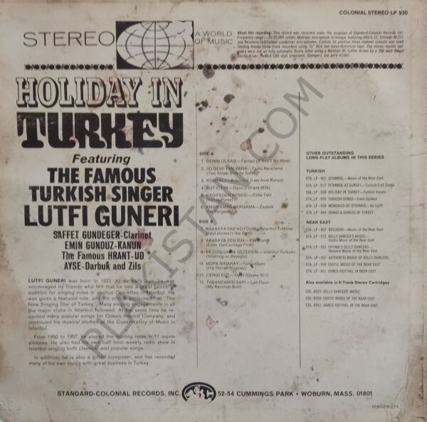Holıday In Turkey Lütfi Güneri LP