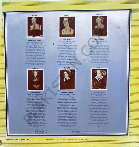 Rick Wakeman – The Six Wives Of Henry VIII LP PLAK