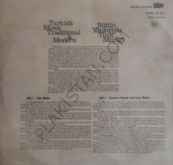 Turkish Musıc Traditional & Modern LP