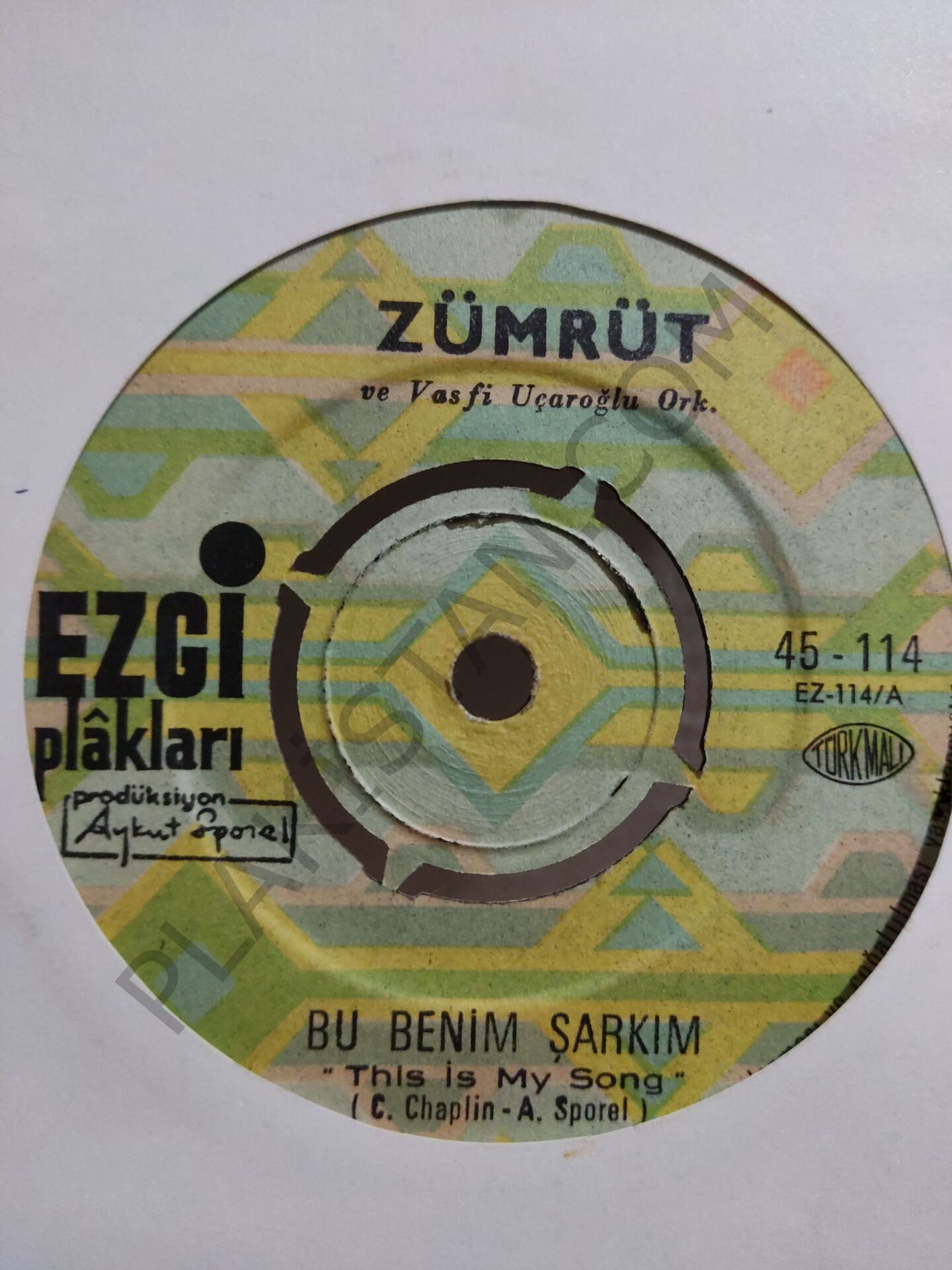 Zümrüt  Bu Benim Şarkım 45lik PLAK