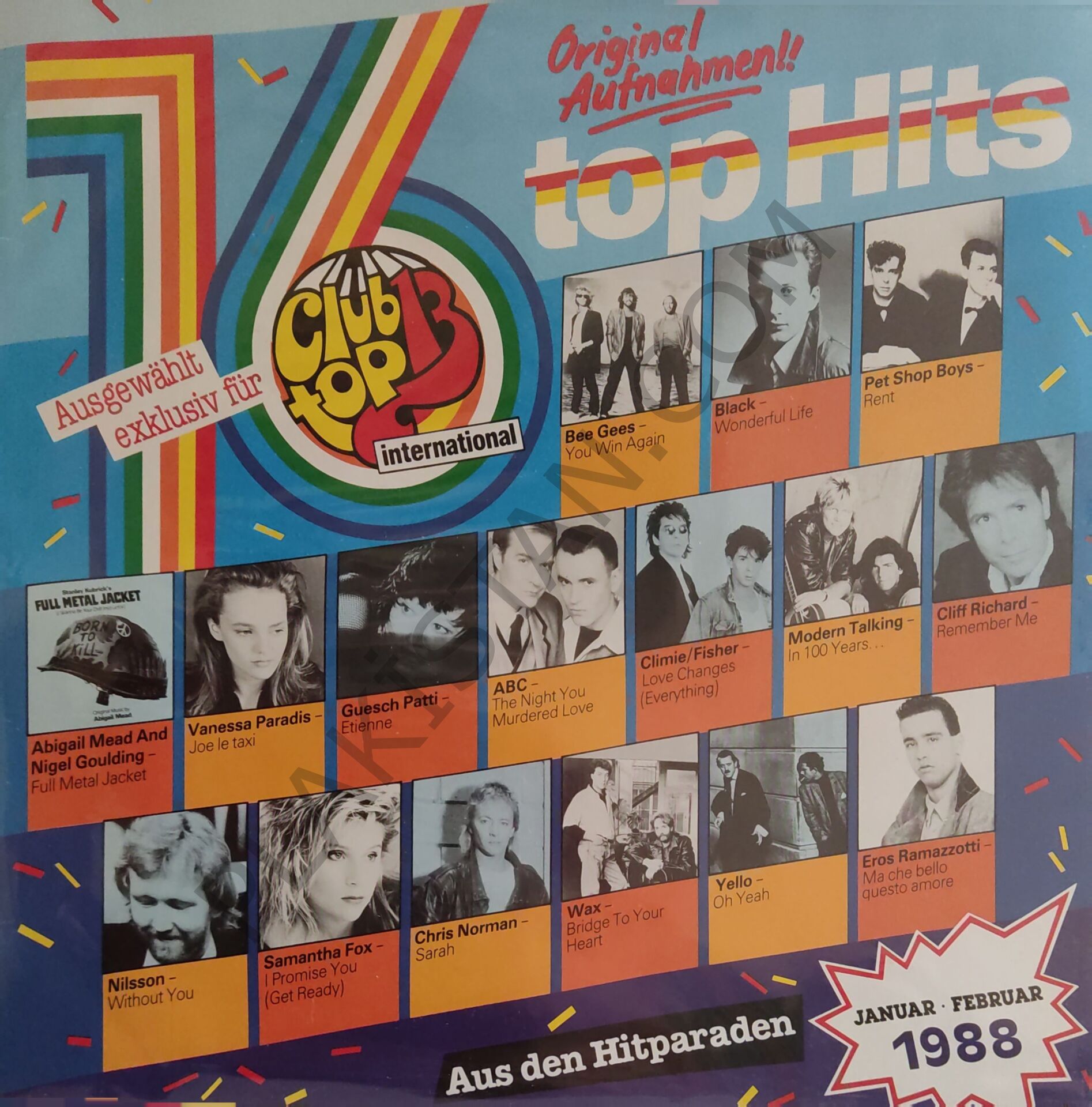 Club Top 13 International - September/Oktober 1988 LP PLAK