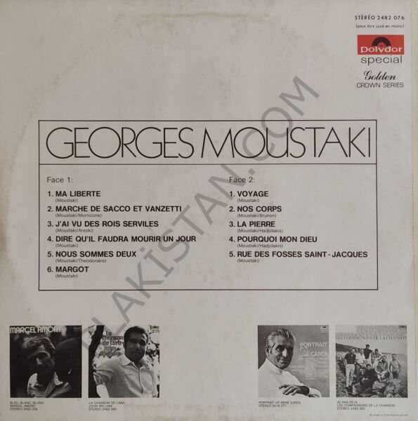 Georges Moustaki – Ma Liberté LP PLAK