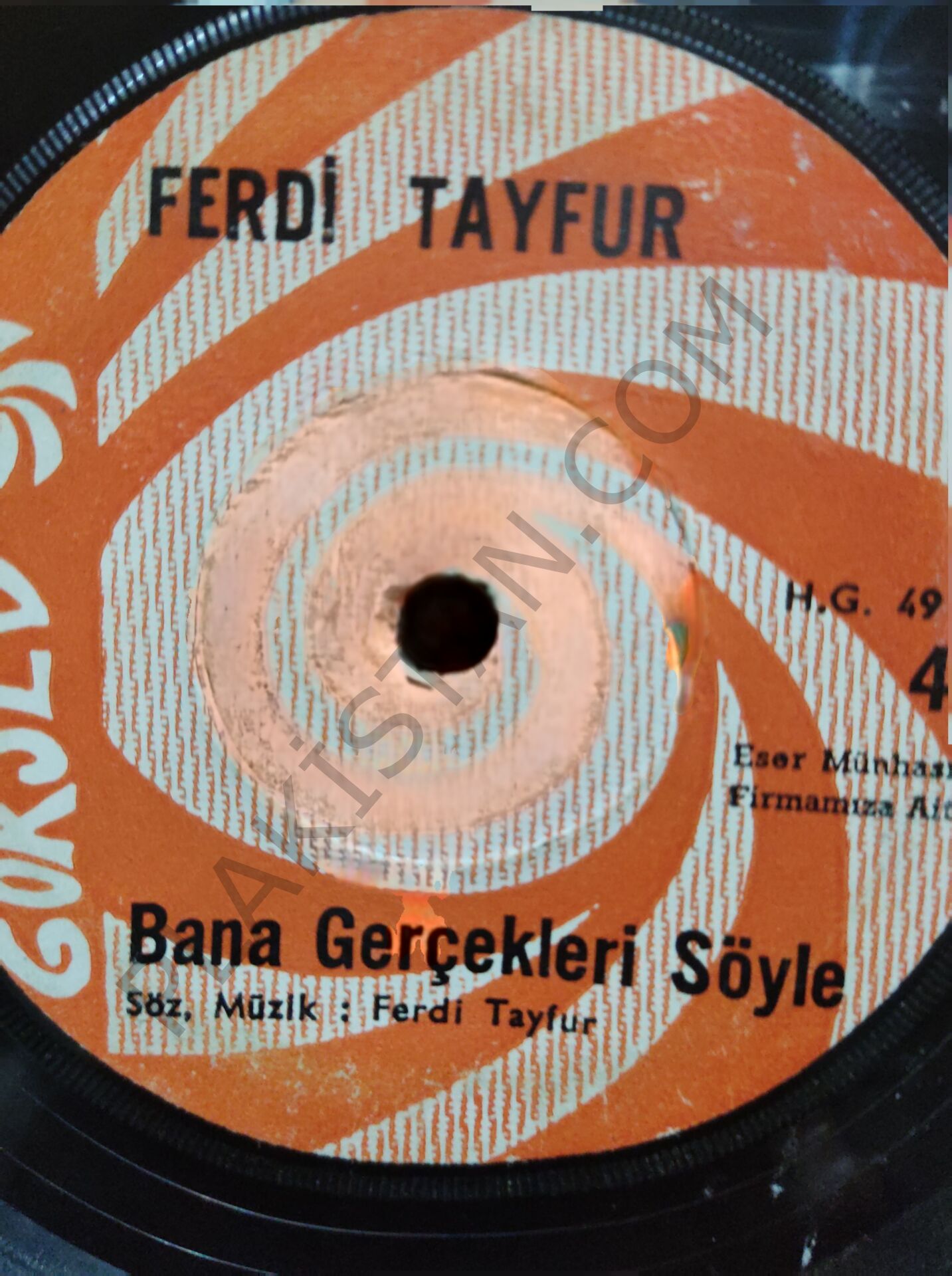 Ferdi Tayfur Yüreğimde Yara Var 45 LİK PLAK