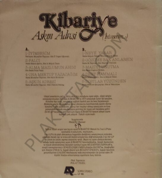 Kibariye Aşkın Adresi LP