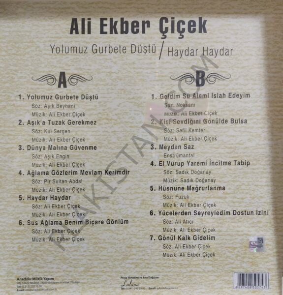 Ali Ekber Çiçek Haydar Haydar LP