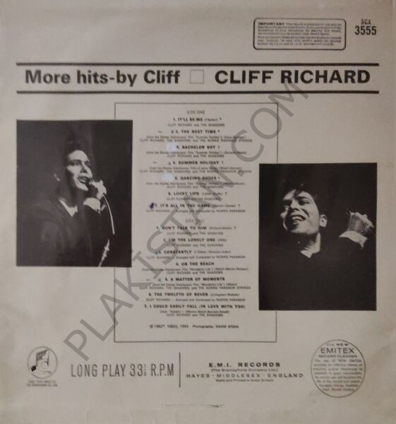 More Hits – By Cliff LP PLAK