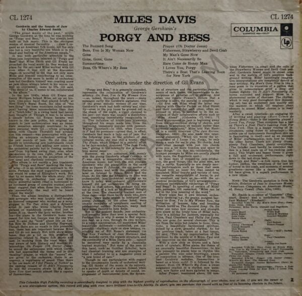 Miles Davis – Porgy And Bess LP PLAK