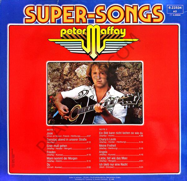 Peter Maffay – Super-Songs LP PLAK