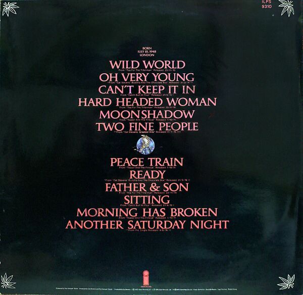 CAT STEVENS - GREATEST HITS LP PLAK