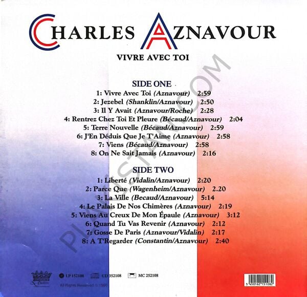 Charles Aznavour – Vivre Avec Toi LP PLAK