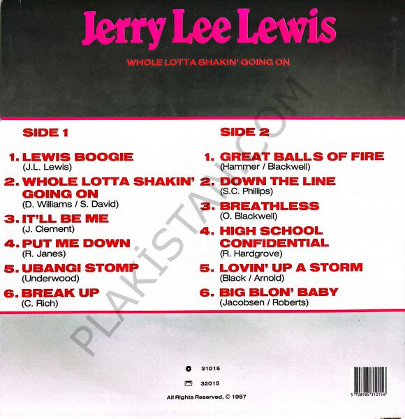 Jerry Lee Lewis – Whole Lotta Shakin' Going On LP PLAK