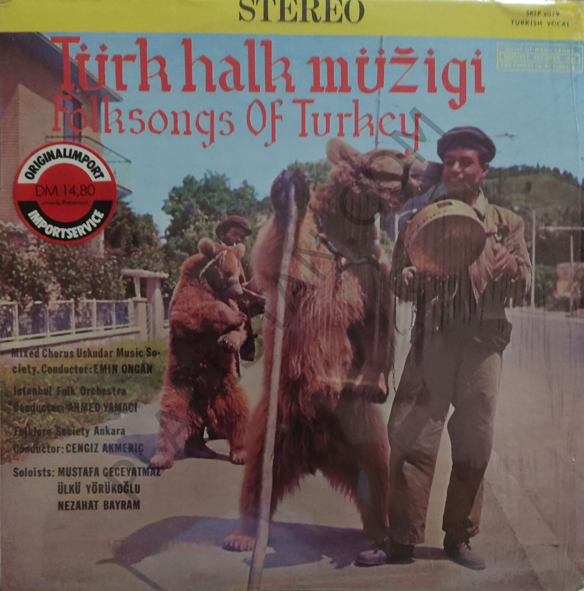 Türk Halk Müžigi = Folksongs Of Turkey LP