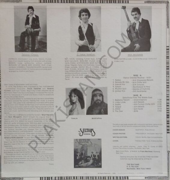 The Sultans Middle Eastern Band – String Wind And Percussion (Volume 2) LP PLAK