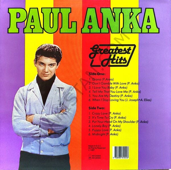 Paul Anka – Greatest Hits LP PLAK