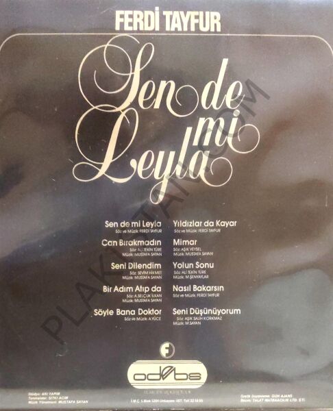 Ferdi Tayfur Sen De Mi Leyla LP