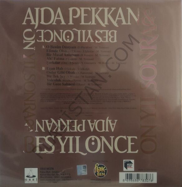 Ajda Pekkan & Beş Yıl Önce On Yıl Sonra LP